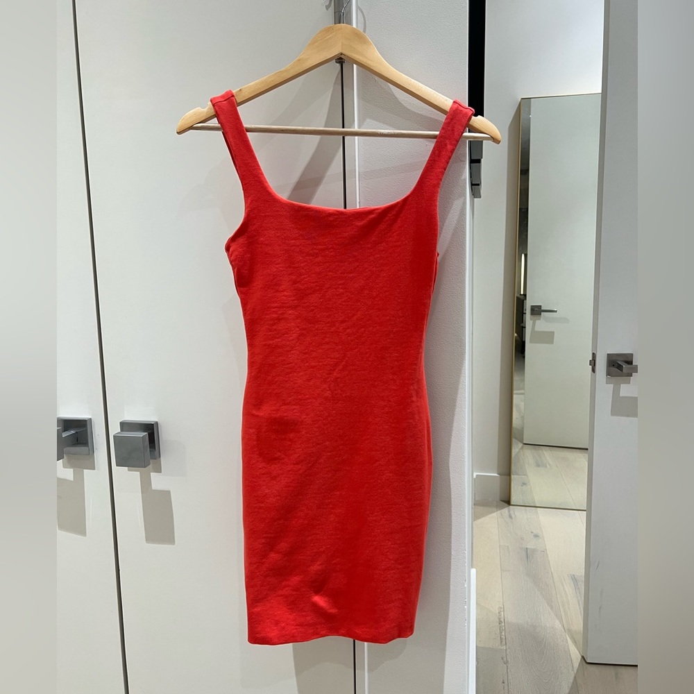 Kookai bright red bodycon mini dress in size 0